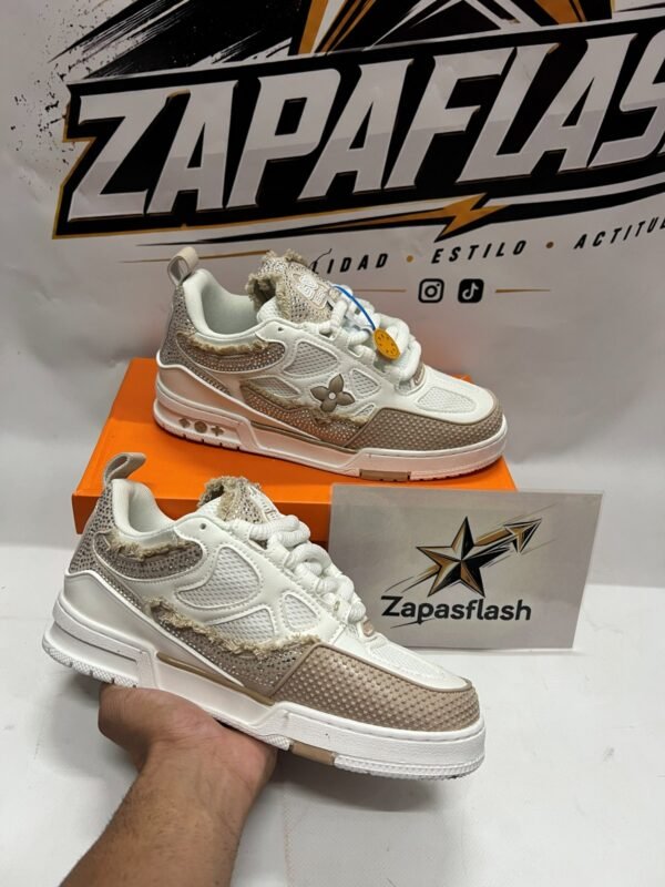 LOUIS VUITTON SKATE BEIGE/BLANCO